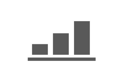 Chart icon vector simple