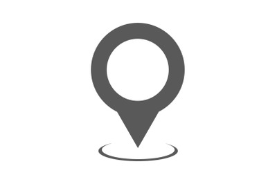 Map pointer icon vector simple