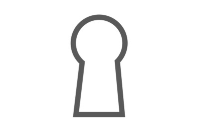 Keyhole icon vector simple