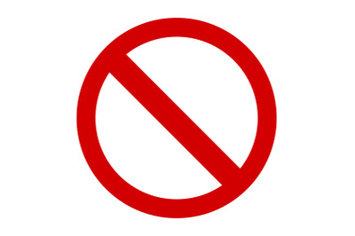 Prohibition sign or no sign icon vector simple
