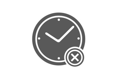 No time icon vector simple