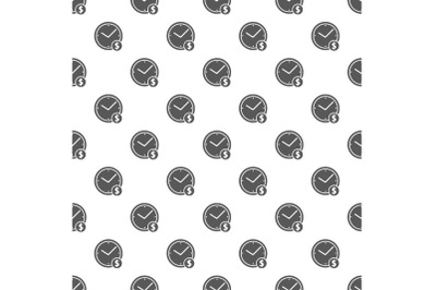 Clock money pattern seamless