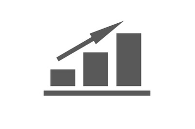New chart icon vector simple
