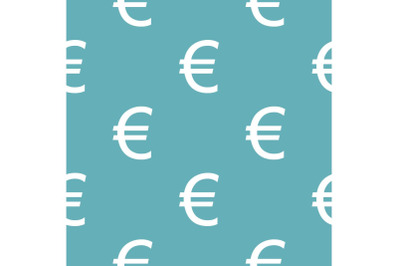 Euro symbol pattern seamless blue
