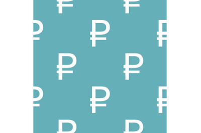 Ruble symbol pattern seamless blue