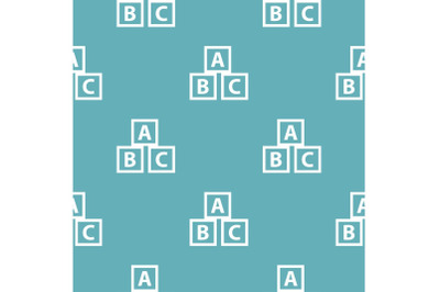 Education abc blocks pattern seamless blue