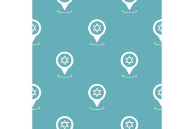 Synagogue map pointer pattern seamless blue