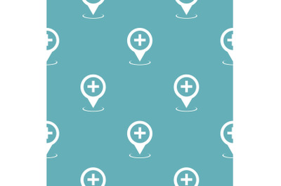 Hospital map pointer pattern seamless blue
