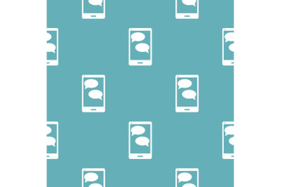 Mobile chat pattern seamless blue