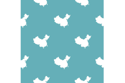 China map pattern seamless blue