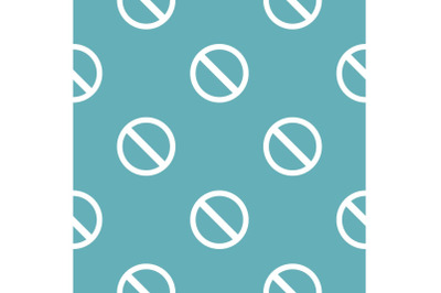 Prohibition sign or no sign pattern seamless blue