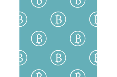 Bitcoin sign pattern seamless blue