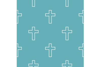 Catholic cross pattern seamless blue