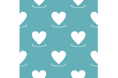 Heart pattern seamless blue