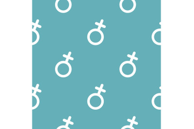 Female gender symbol pattern seamless blue