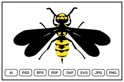 Yellow jacket design illustration