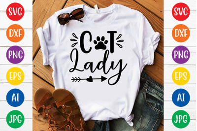 Cat lady svg cut file