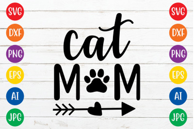 Cat mom svg cut file