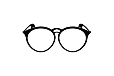 Plastic eyeglasses icon, simple style.