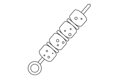 Fried meat icon, outline style.