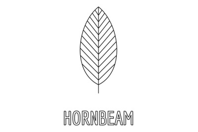 Hornbeam leaf icon, outline style.