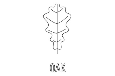 Oak leaf icon, outline style.