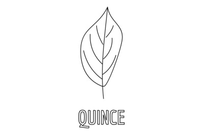 Quince leaf icon, outline style.