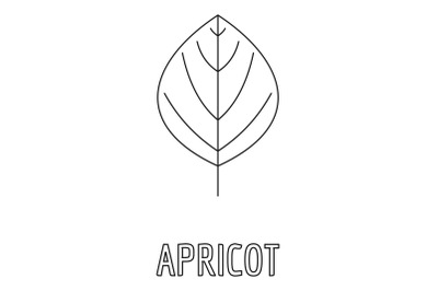 Apricot leaf icon, outline style.