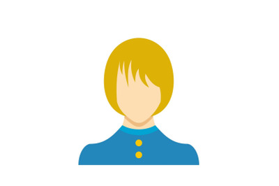 Female user icon vector flat