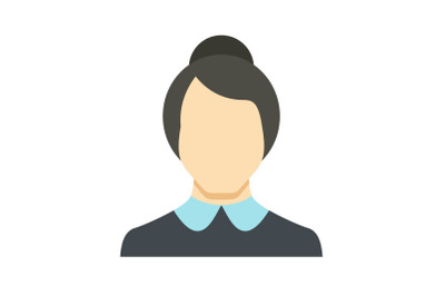 New female avatar icon vector flat