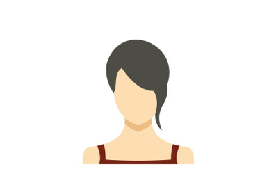 Girl avatar icon vector flat