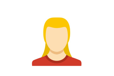 Woman avatar icon vector flat