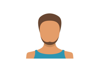 Man user icon vector flat