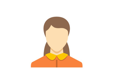 Female avatar icon vector flat