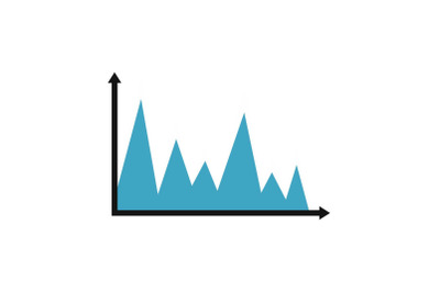 Finance graph icon vector flat