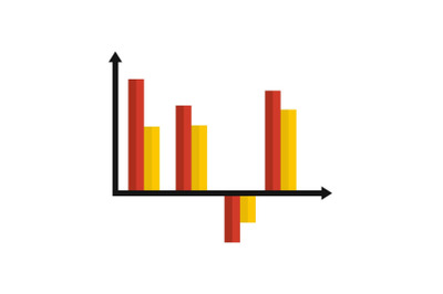 Business diagram icon vector flat