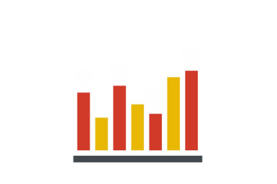 New chart icon vector flat