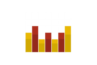 New graph icon vector flat