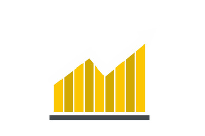 Best graph icon vector flat