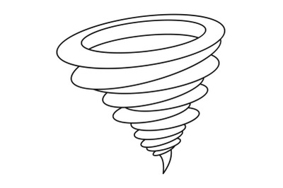 Tornado icon, outline style.