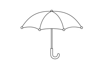 Umbrella icon, outline style.