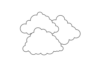 Cloudy weather icon, outline style.