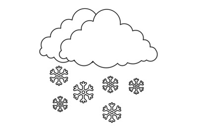 Snow icon, outline style.