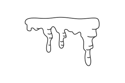 Icicle icon, outline style.