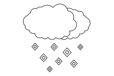 Hail icon, outline style.