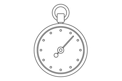 Stopwatch icon, outline style.