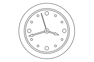 Clock face icon, outline style.