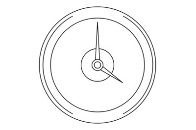 Fast clock icon, outline style.