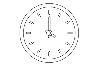 House clock icon, outline style.