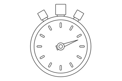 Stop stopwatch icon, outline style.